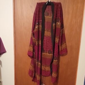 Chic Burgundy and Gold Women's Cape